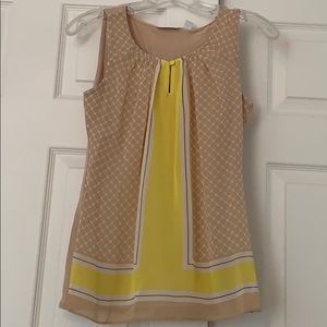 Diamond Patterned Sleeveless Blouse NWT